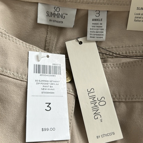 Chico’s So Slimming Ankle Jeans in “New Khaki”, Size 16 (Chico’s 3) - Picture 7 of 8